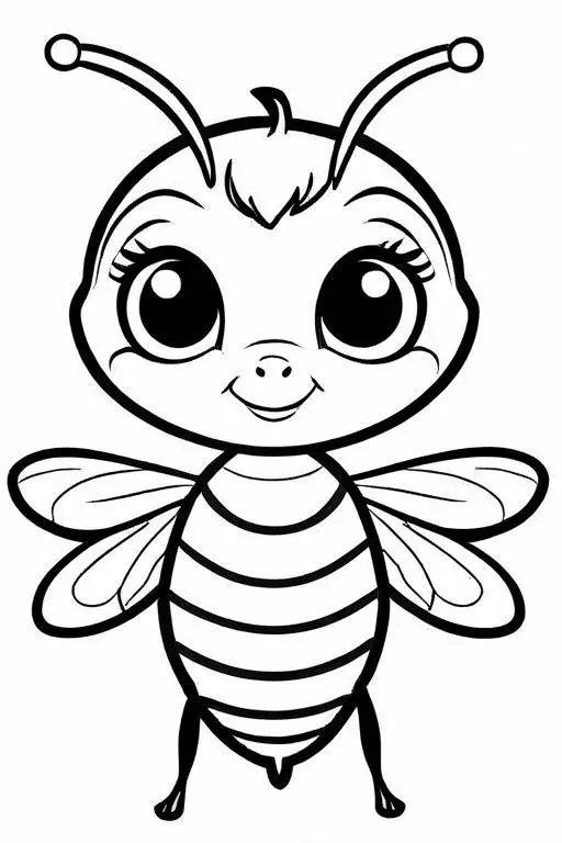 Wasp Coloring Page 3 for Kids