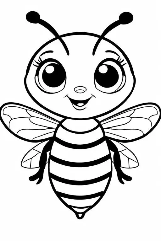 Wasp Coloring Page 30 for Kids