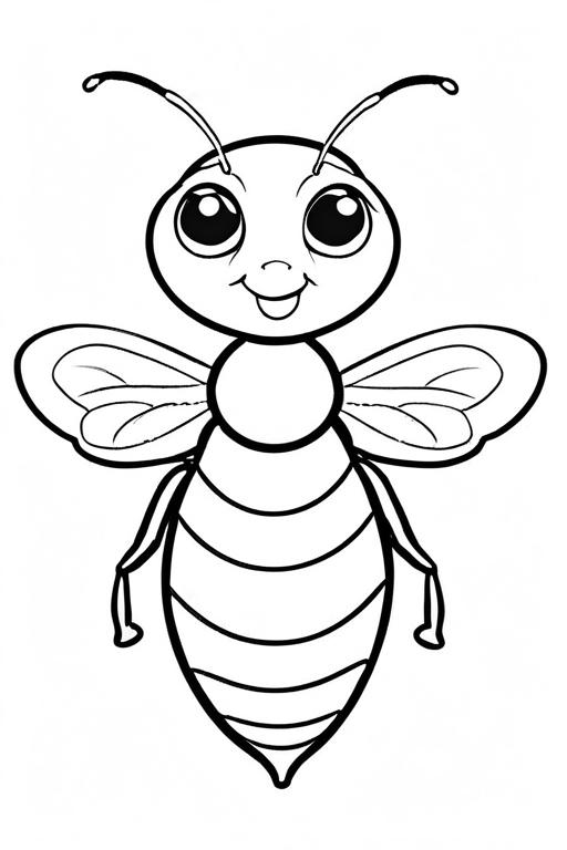 Wasp Coloring Page 31 for Kids