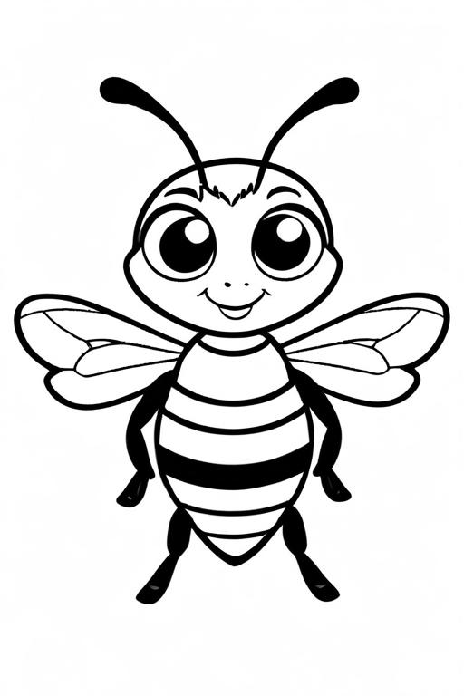 Wasp Coloring Page 33 for Kids