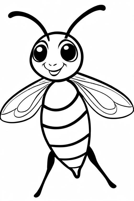 Wasp Coloring Page 35 for Kids