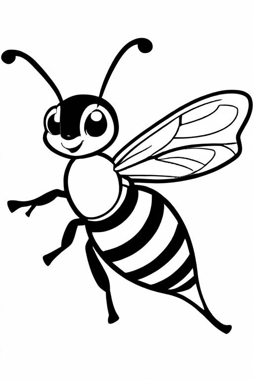 Wasp Coloring Page 36 for Kids