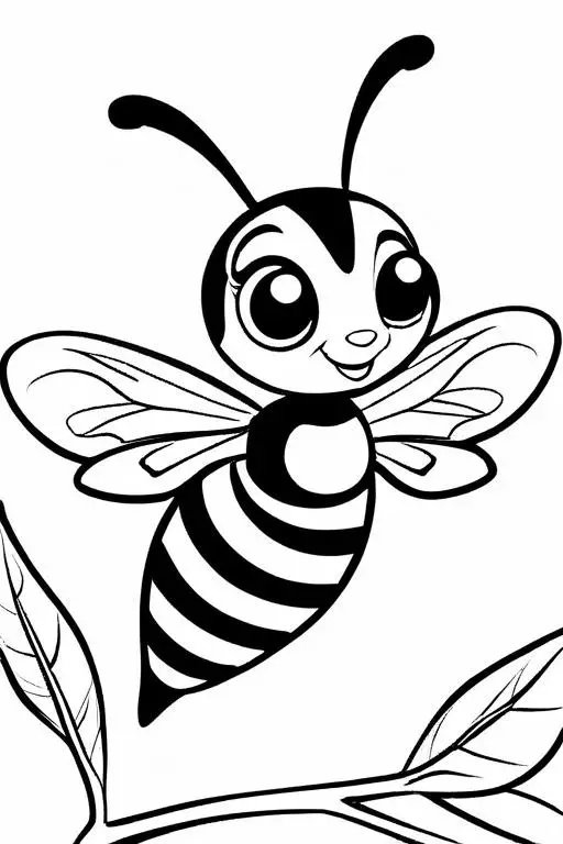 Wasp Coloring Page 37 for Kids