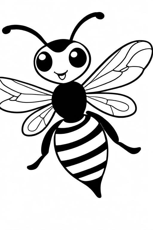 Wasp Coloring Page 38 for Kids