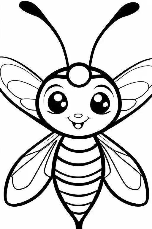 Wasp Coloring Page 39 for Kids