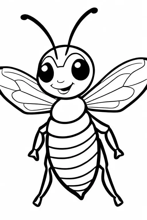 Wasp Coloring Page 40 for Kids