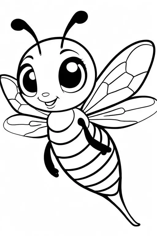 Wasp Coloring Page 41 for Kids