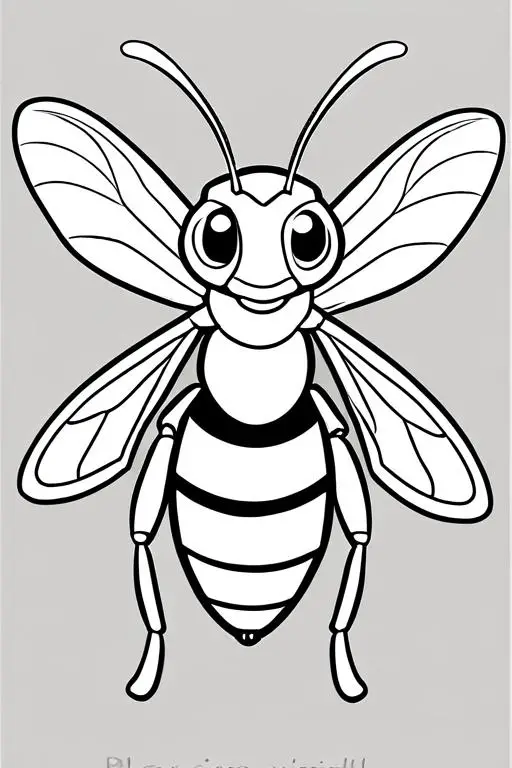 Wasp Coloring Page 42 for Kids