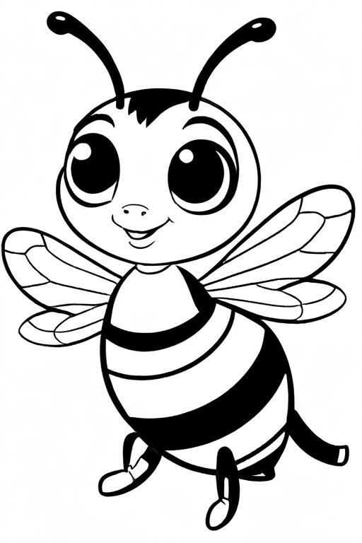 Wasp Coloring Page 43 for Kids