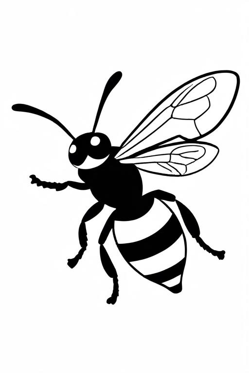 Wasp Coloring Page 45 for Kids