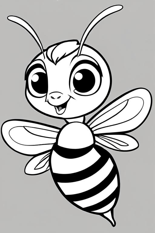 Wasp Coloring Page 48 for Kids