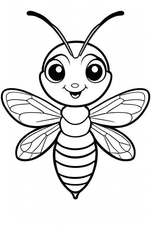 Wasp Coloring Page 49 for Kids