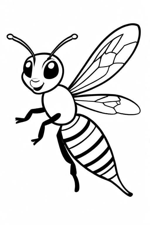 Wasp Coloring Page 5 for Kids