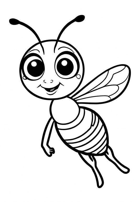 Wasp Coloring Page 52 for Kids