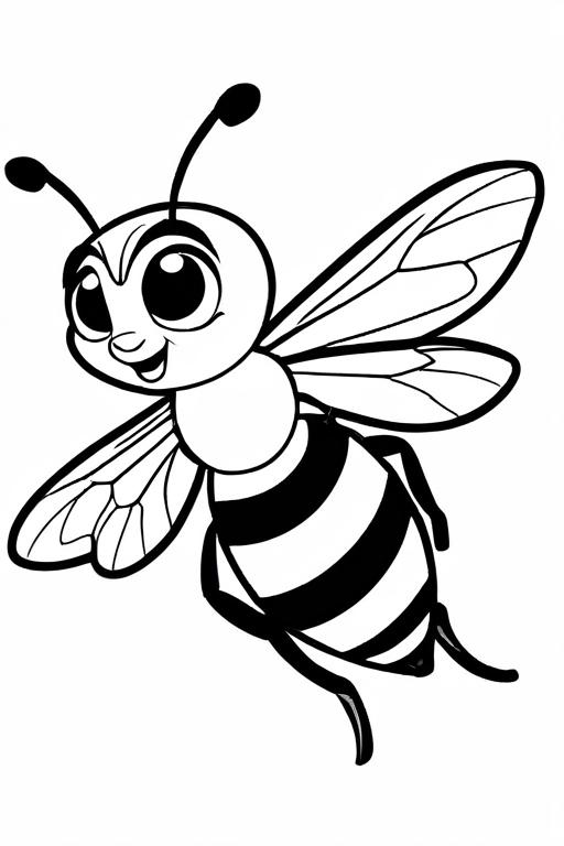 Wasp Coloring Page 53 for Kids