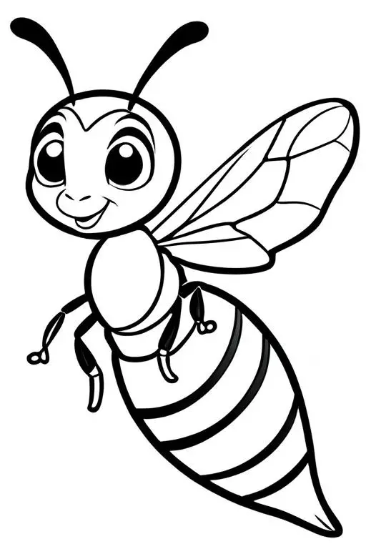 Wasp Coloring Page 56 for Kids