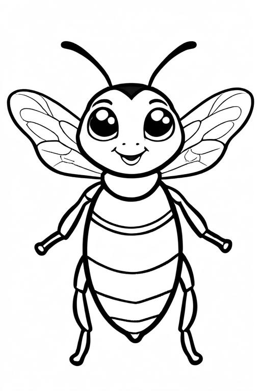 Wasp Coloring Page 58 for Kids