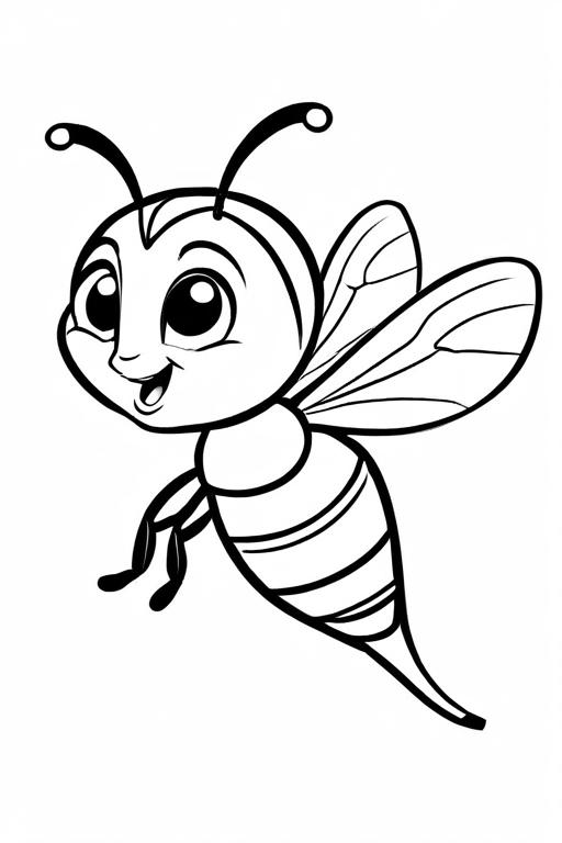 Wasp Coloring Page 60 for Kids