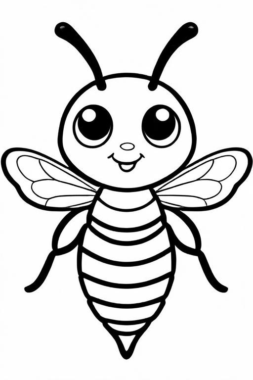 Wasp Coloring Page 61 for Kids