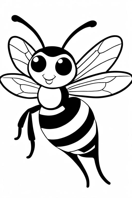 Wasp Coloring Page 62 for Kids