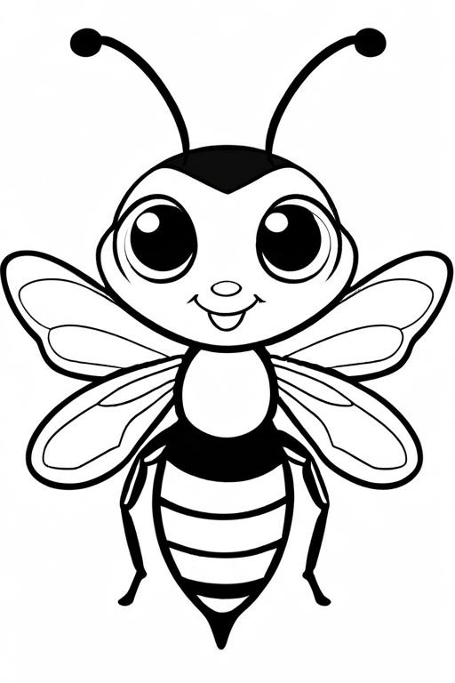 Wasp Coloring Page 63 for Kids