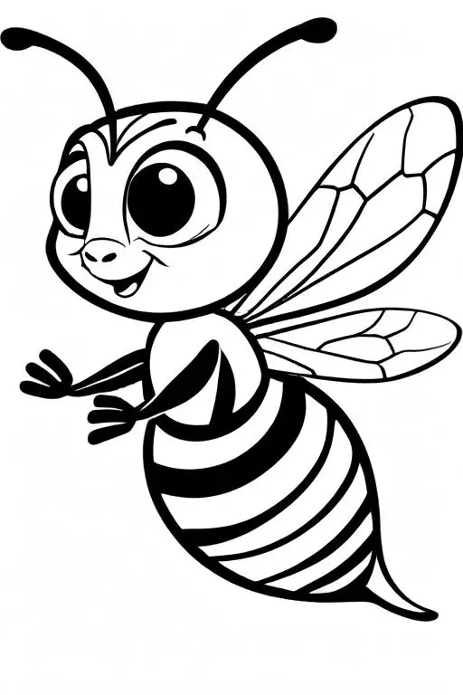 Wasp Coloring Page 65 for Kids