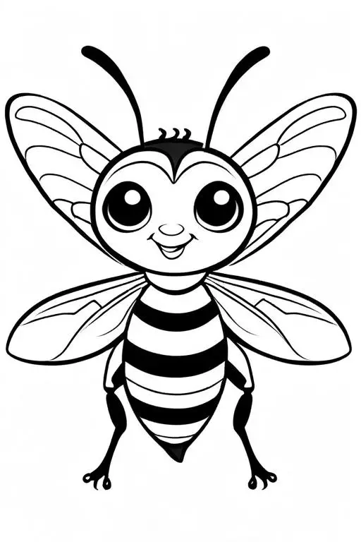 Wasp Coloring Page 66 for Kids