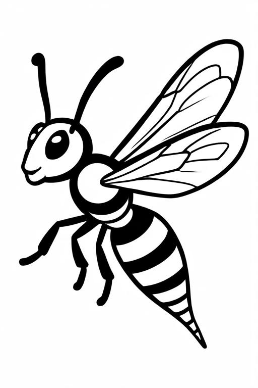 Wasp Coloring Page 67 for Kids