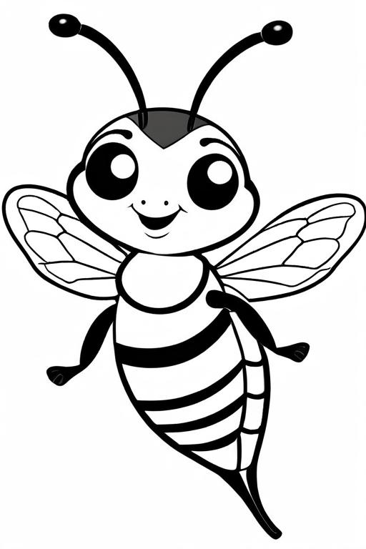 Wasp Coloring Page 70 for Kids