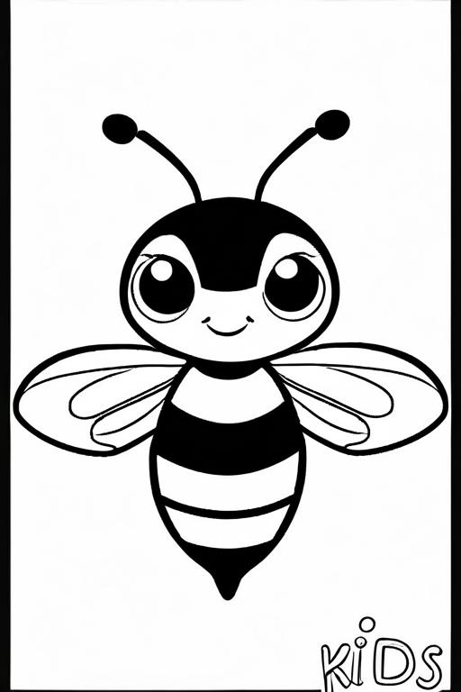 Wasp Coloring Page 72 for Kids