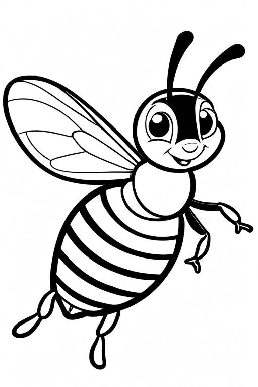 Wasp Coloring Page 73 for Kids