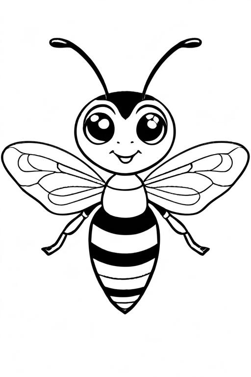 Wasp Coloring Page 75 for Kids