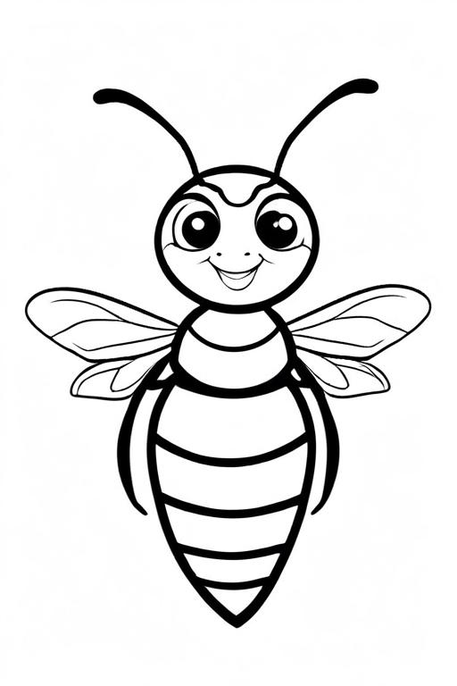 Wasp Coloring Page 76 for Kids