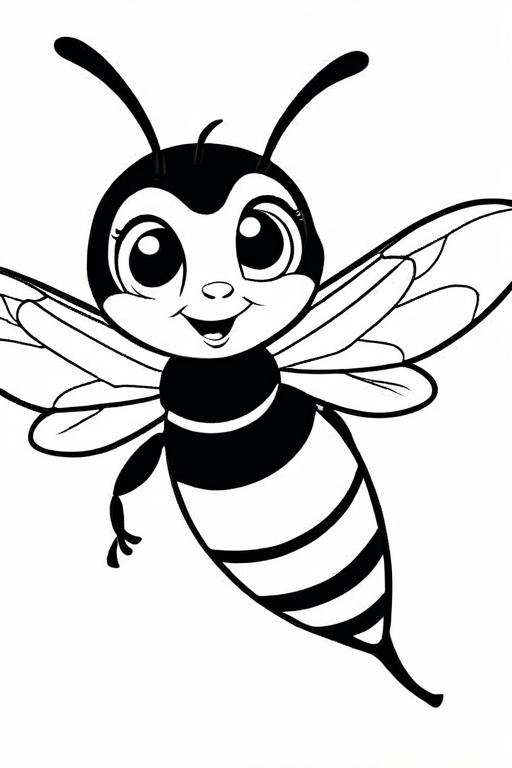 Wasp Coloring Page 77 for Kids