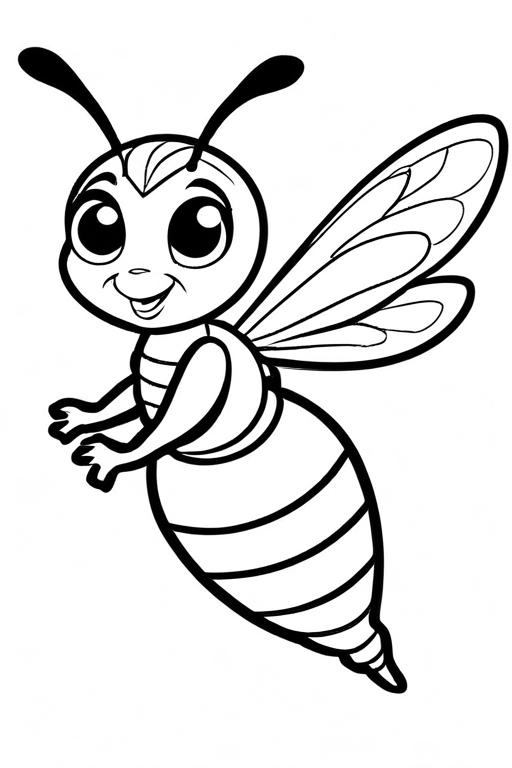 Wasp Coloring Page 78 for Kids