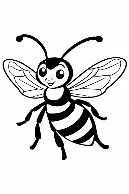 Wasp Coloring Page 80 for Kids