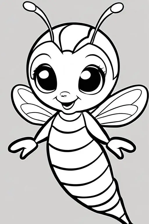 Wasp Coloring Page 83 for Kids