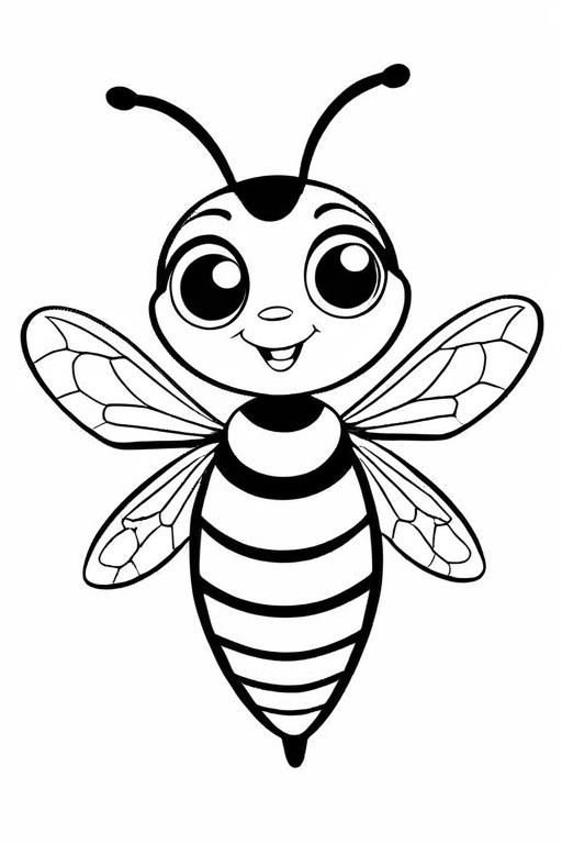 Wasp Coloring Page 84 for Kids