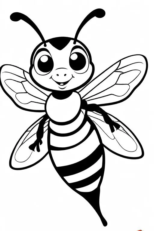 Wasp Coloring Page 85 for Kids