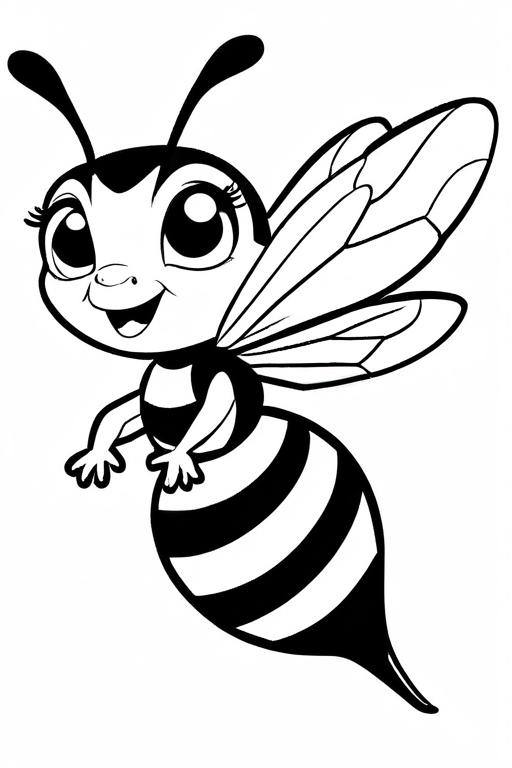 Wasp Coloring Page 86 for Kids