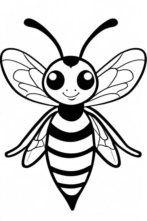 Wasp Coloring Page 88 for Kids