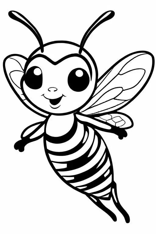 Wasp Coloring Page 89 for Kids