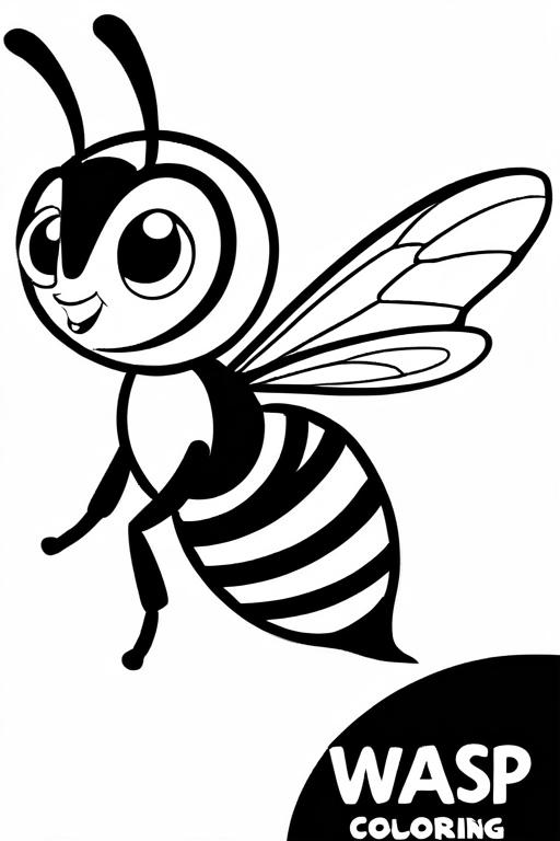 Wasp Coloring Page 9 for Kids