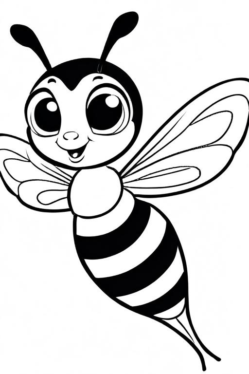 Wasp Coloring Page 90 for Kids