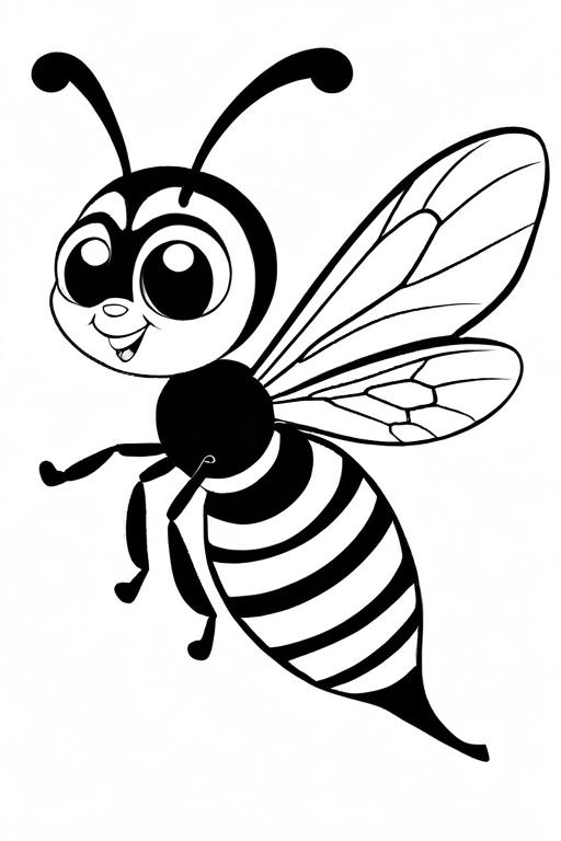 Wasp Coloring Page 91 for Kids