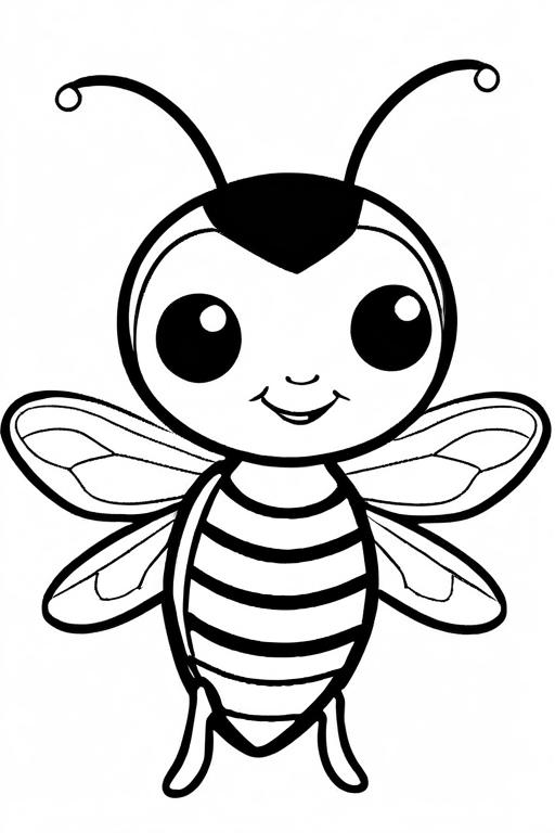 Wasp Coloring Page 92 for Kids