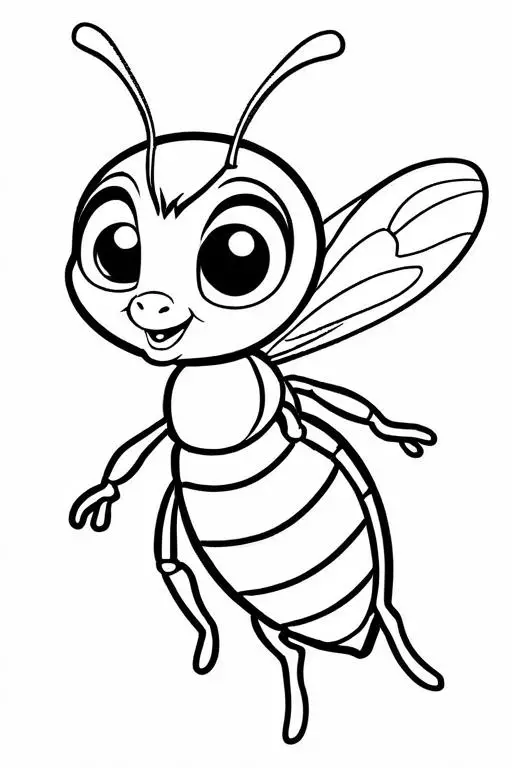 Wasp Coloring Page 93 for Kids