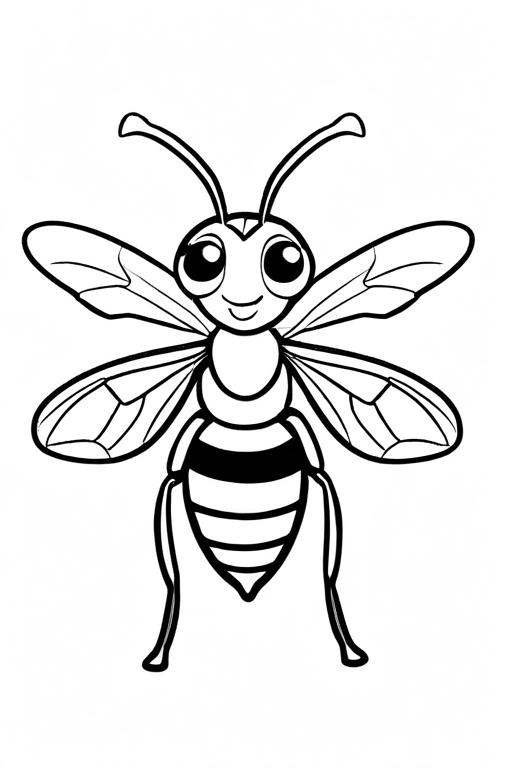 Wasp Coloring Page 94 for Kids