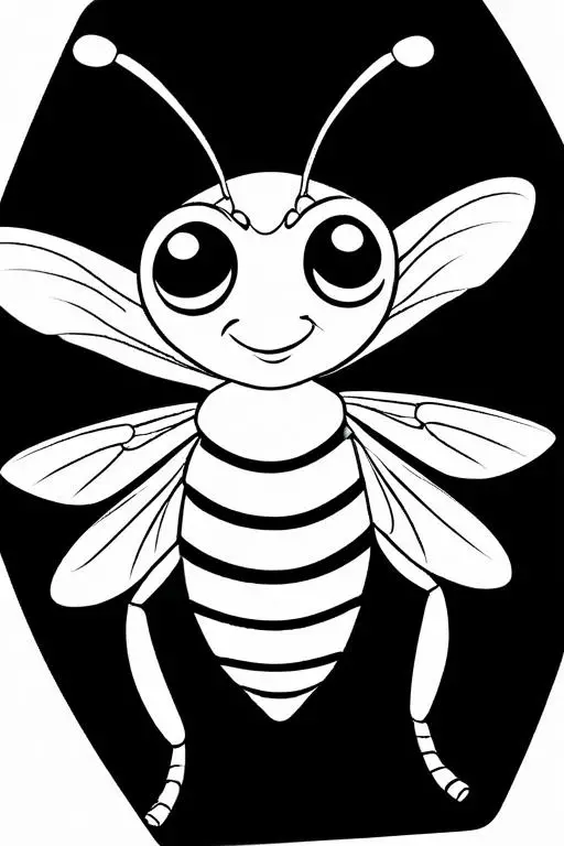 Wasp Coloring Page 95 for Kids