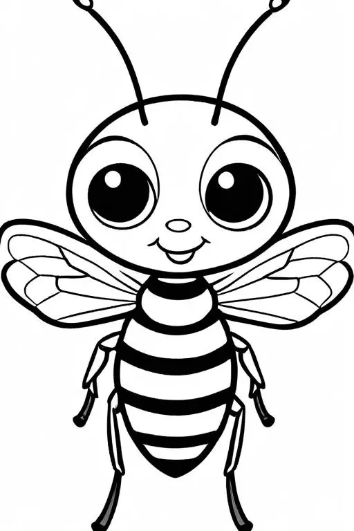 Wasp Coloring Page 96 for Kids